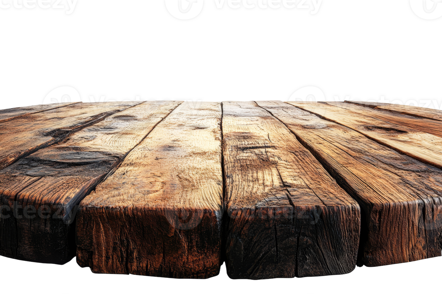 Rustic wooden surface with a transparent background png