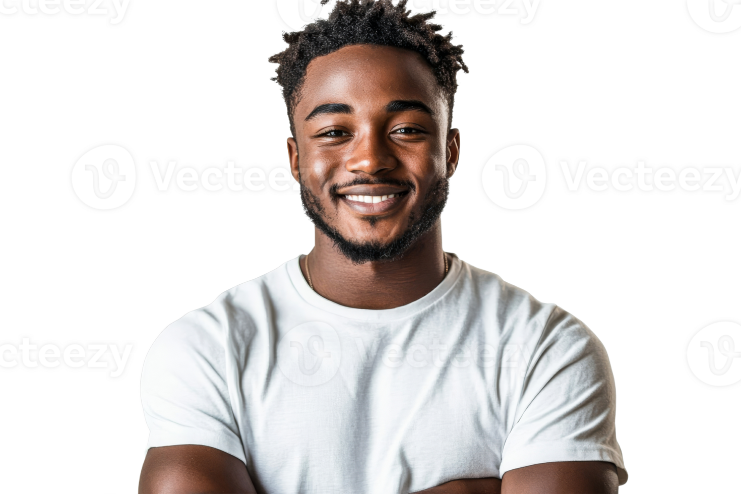 Smiling young man with a joyful expression and casual style png