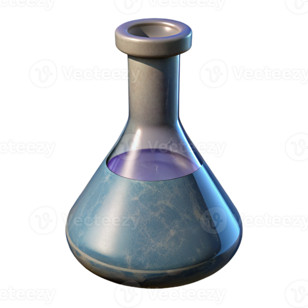 beautiful modern Medical Laboratory Flask Side View Isolated genuine png