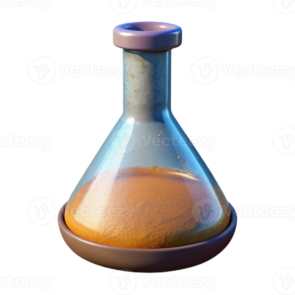 impressive rustic Medical Laboratory Flask Side View Isolated professional png