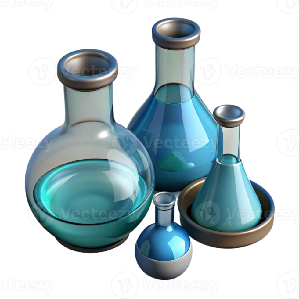 serene rustic Medical Laboratory Glassware Set Top View Cutout png