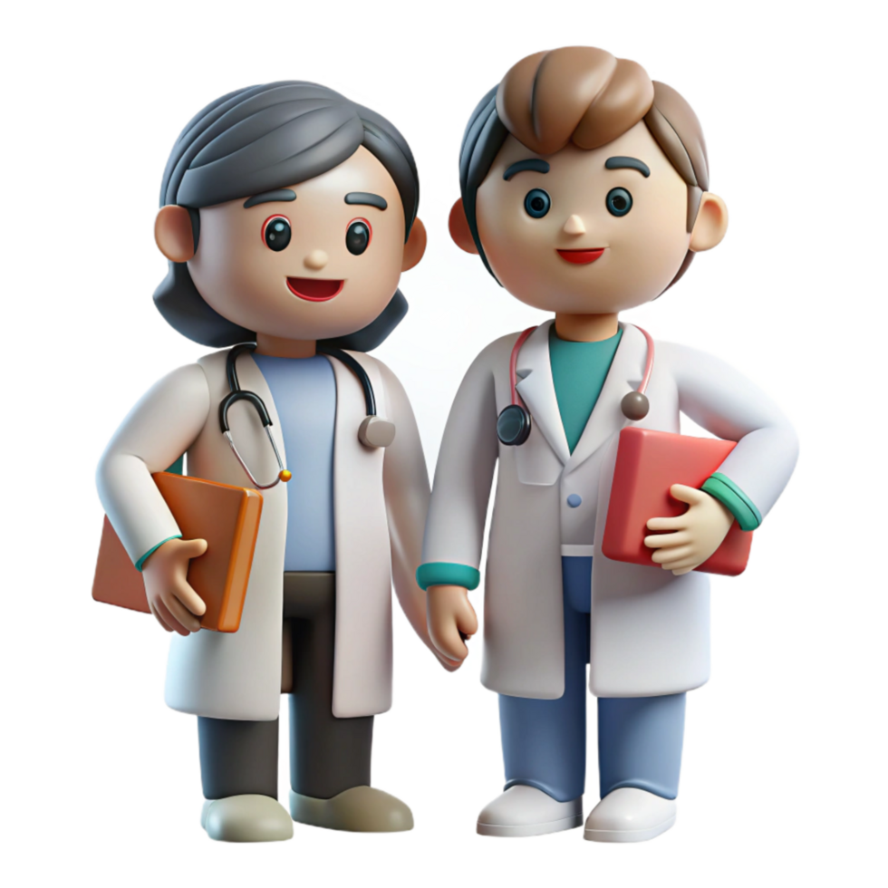 vibrant minimalist Medical Professionals Collaborating Transparent original png