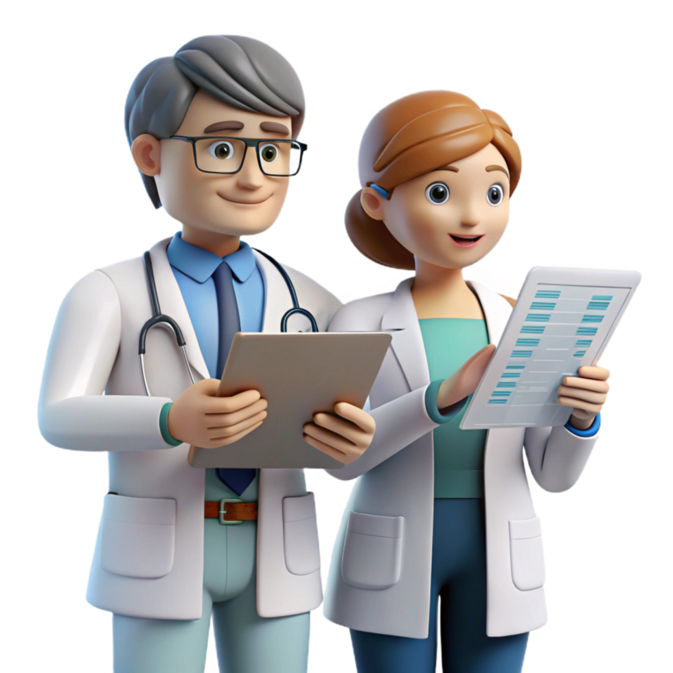 wonderful rustic Medical Professionals Reviewing Data Transparent premium png