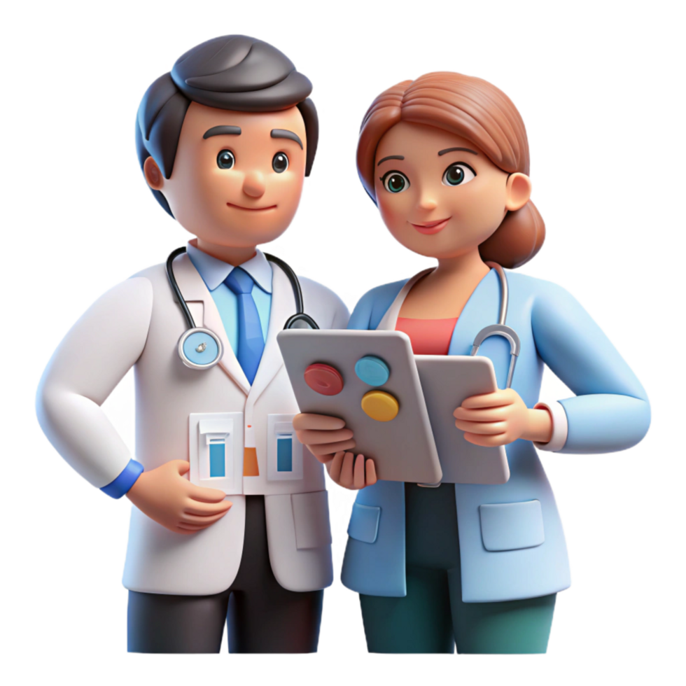 elegant vintage Medical Professionals Sharing Data Transparent high quality png