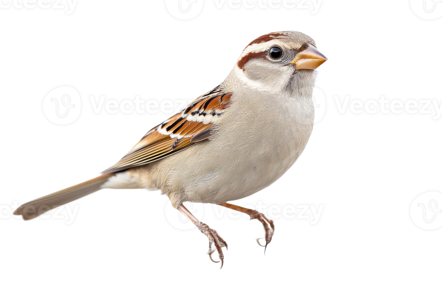 White crowned sparrow in mid flight png