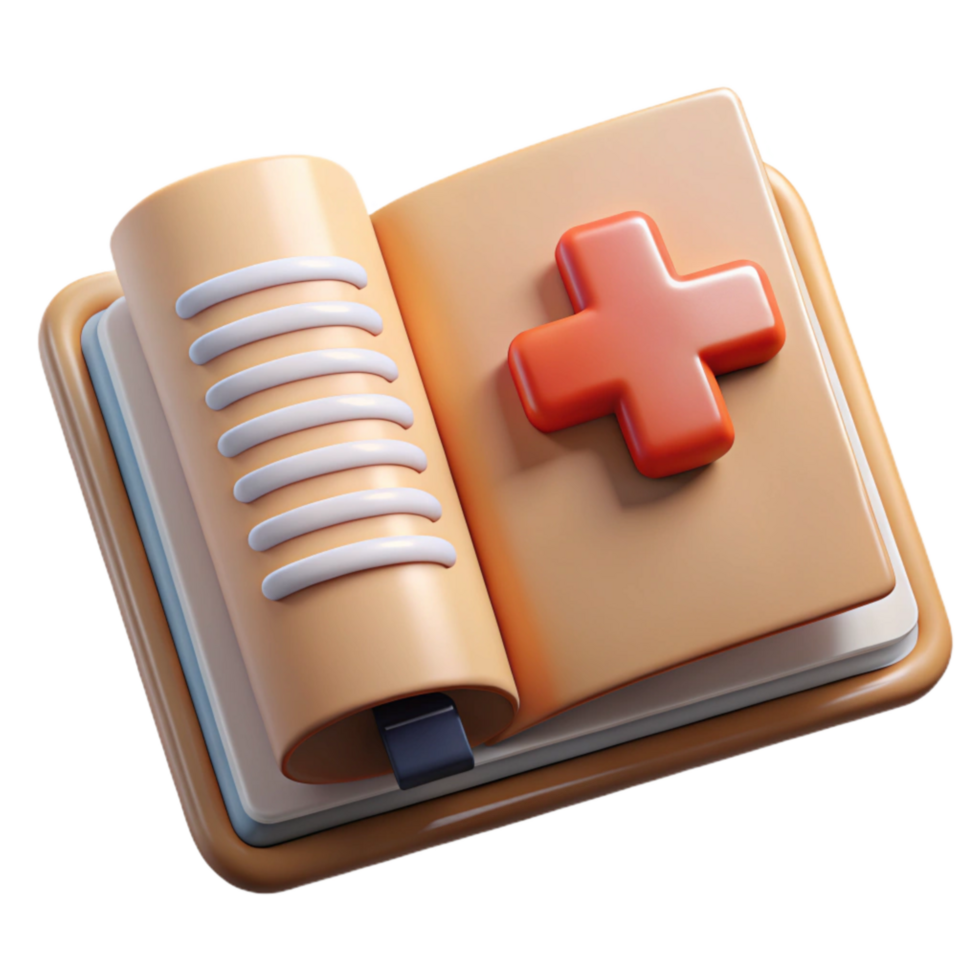 stunning classic Medical Record Book Open Transparent Background detailed png