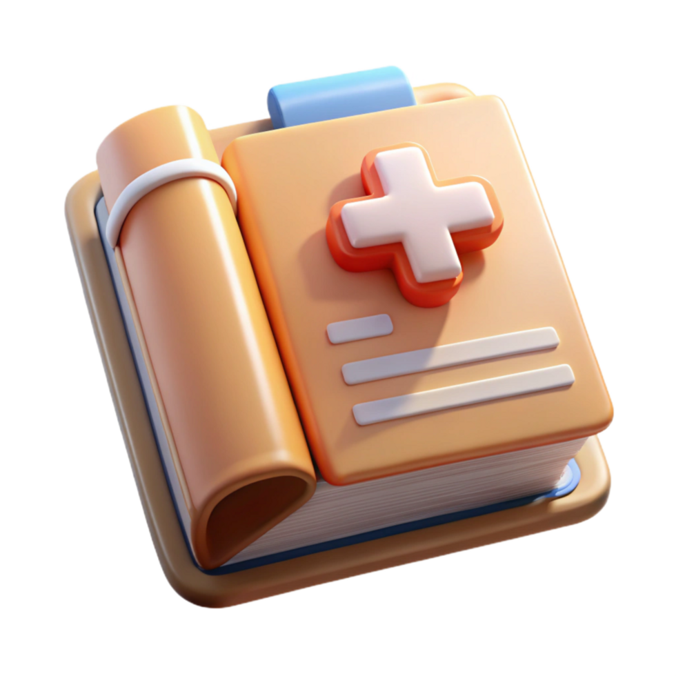 dramatic creative Medical Record Book Open Transparent Background exclusive png