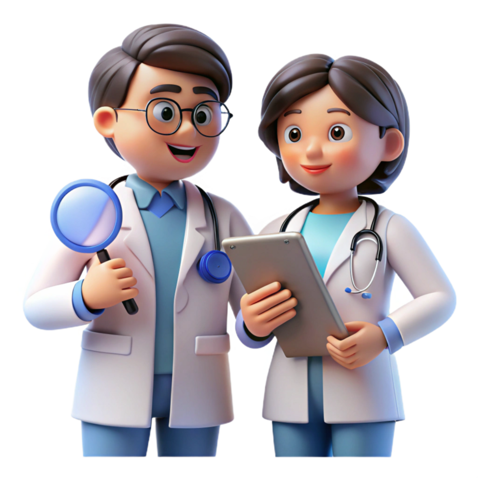 serene traditional Medical Professionals Sharing Research Transparent detailed png