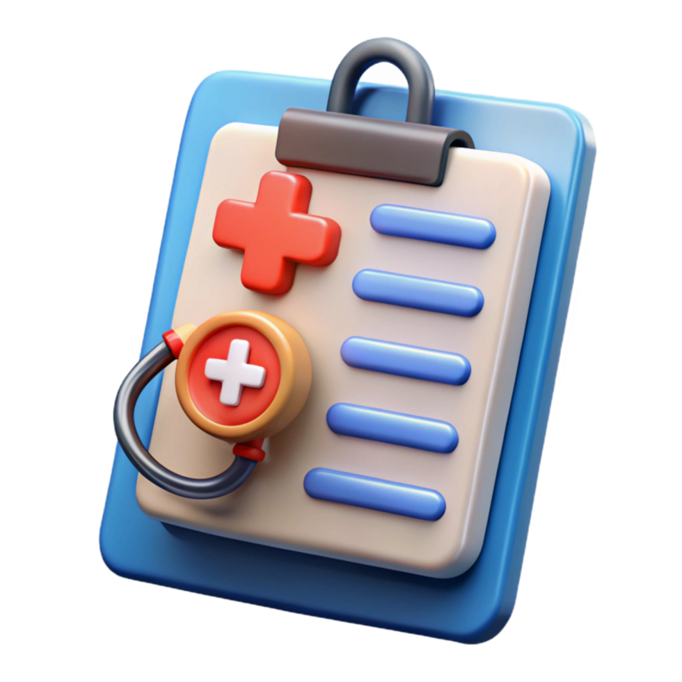vibrant minimalist Medical Record Chart Clipboard Transparent Cutout high quality png