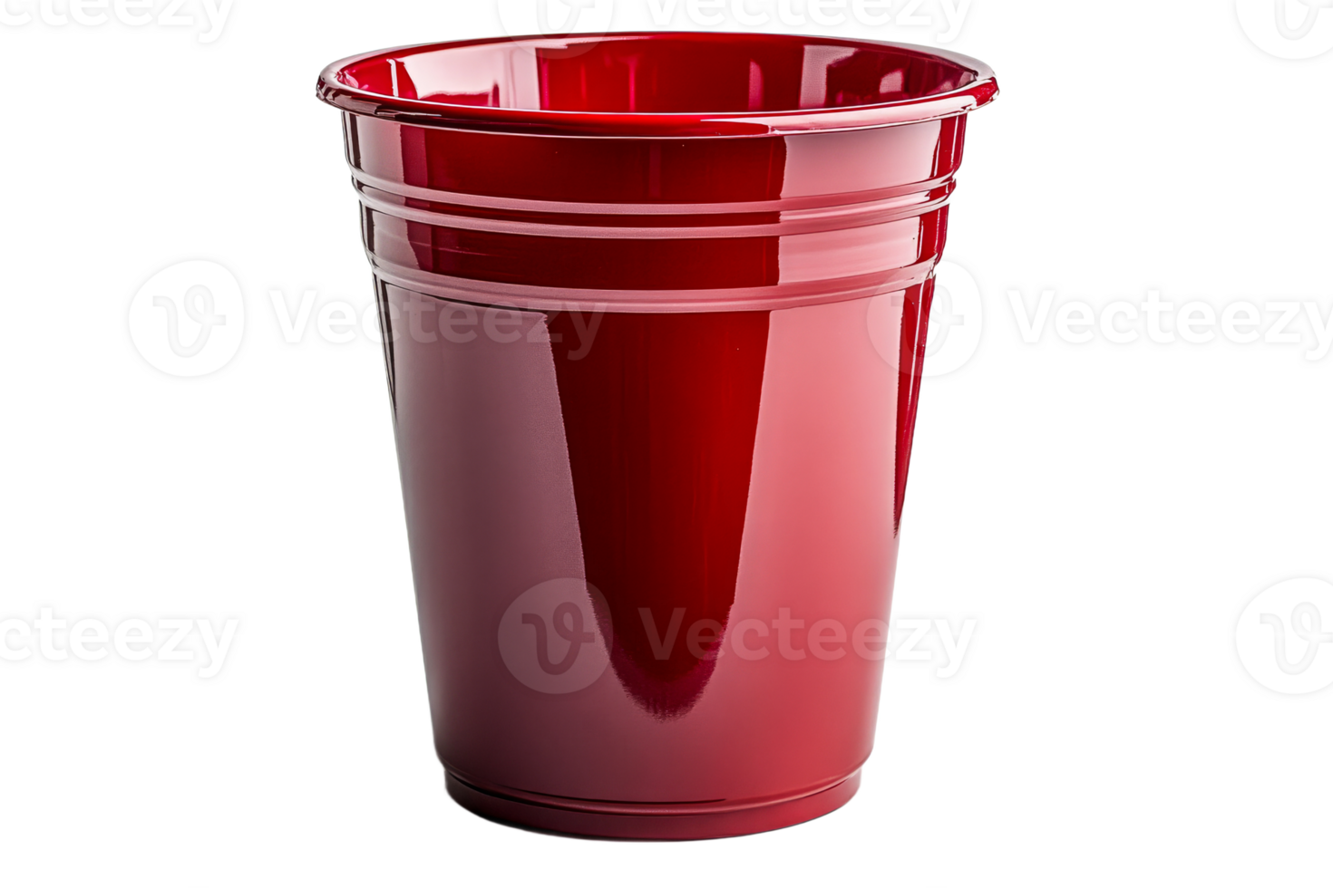 Red cup on transparent background for multiple uses png