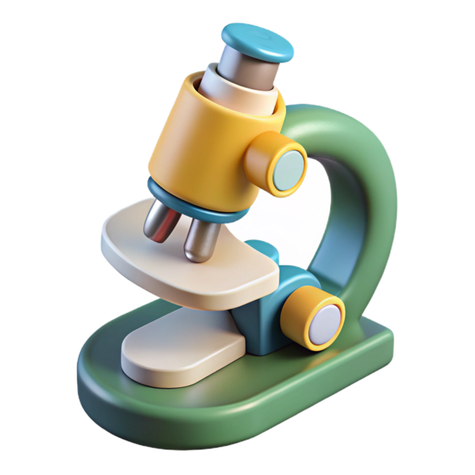 elegant abstract Medical Research Microscope Top View Cutout png