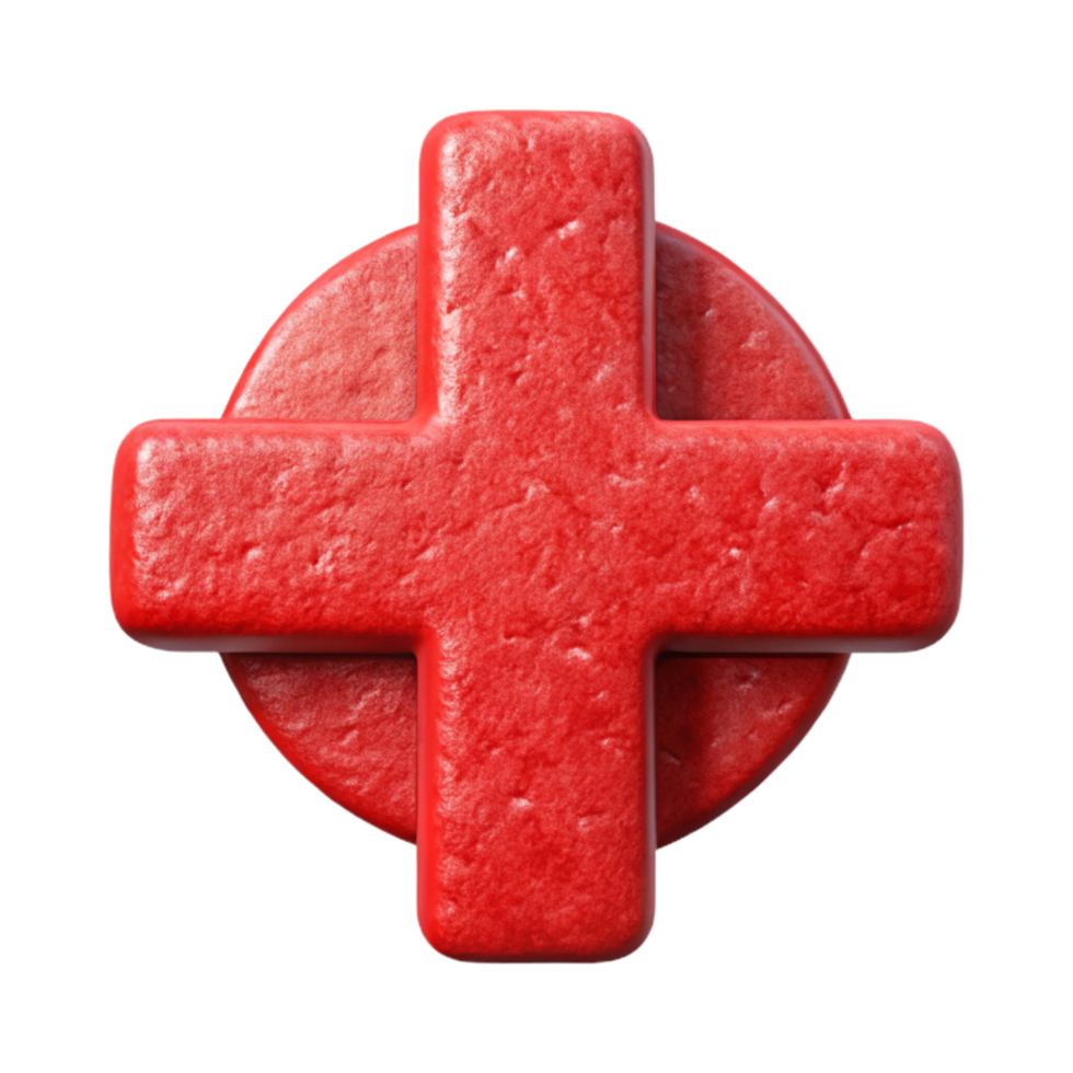 elegant artistic Medical Symbol Plus Sign Red Isolated Element authentic png