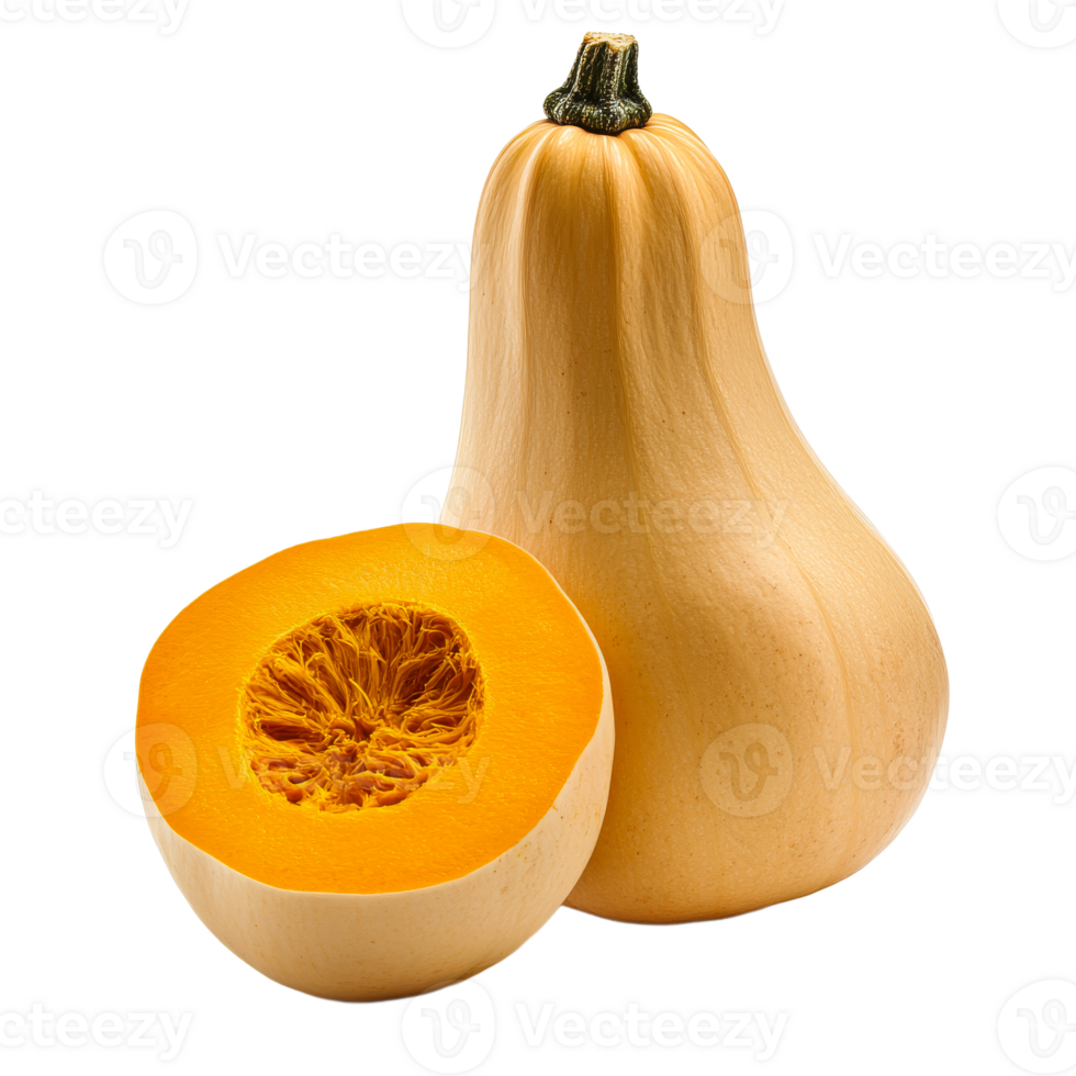 Butternut squash on transparent background for culinary use png
