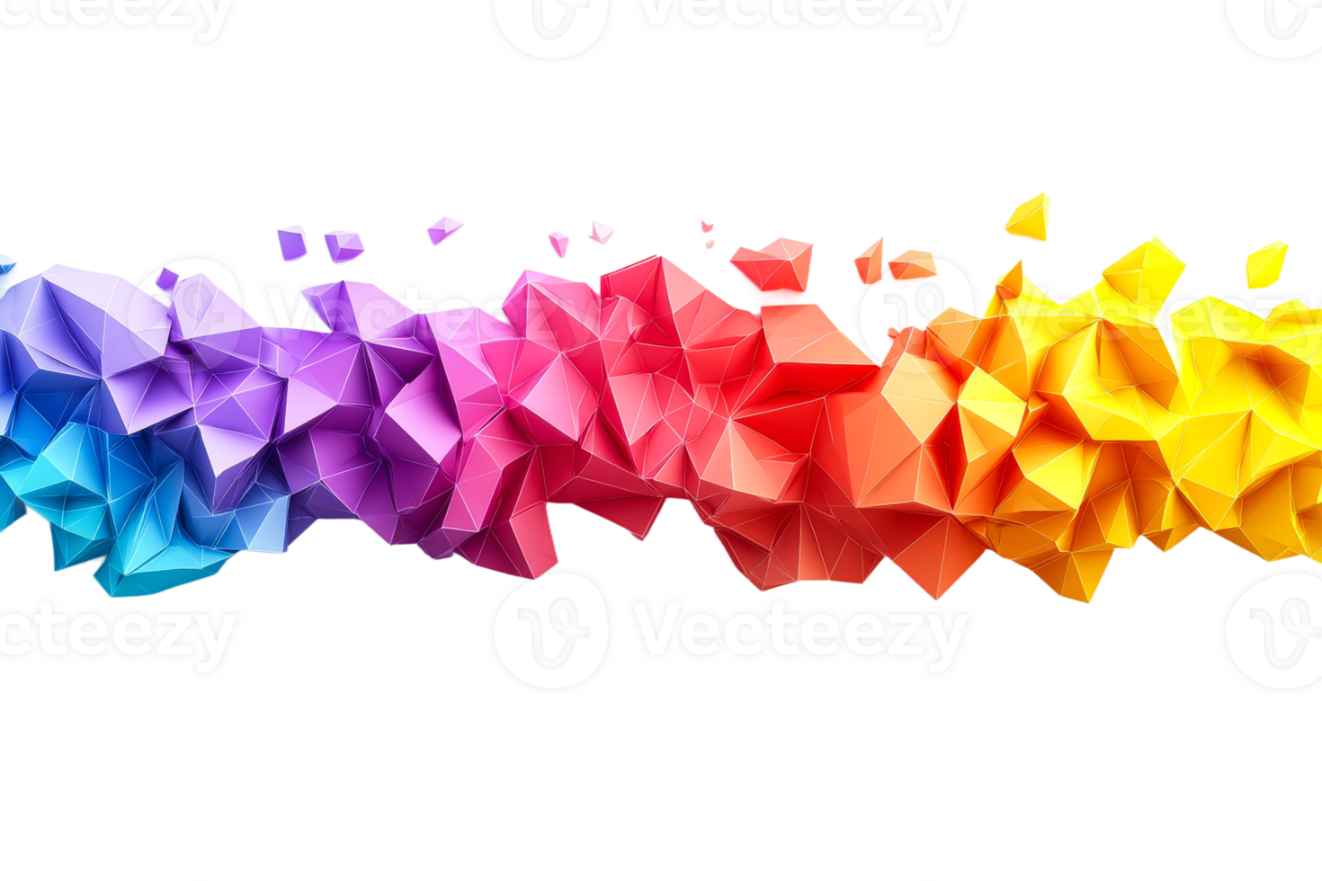 Colorful geometric abstract design with gradient effects png
