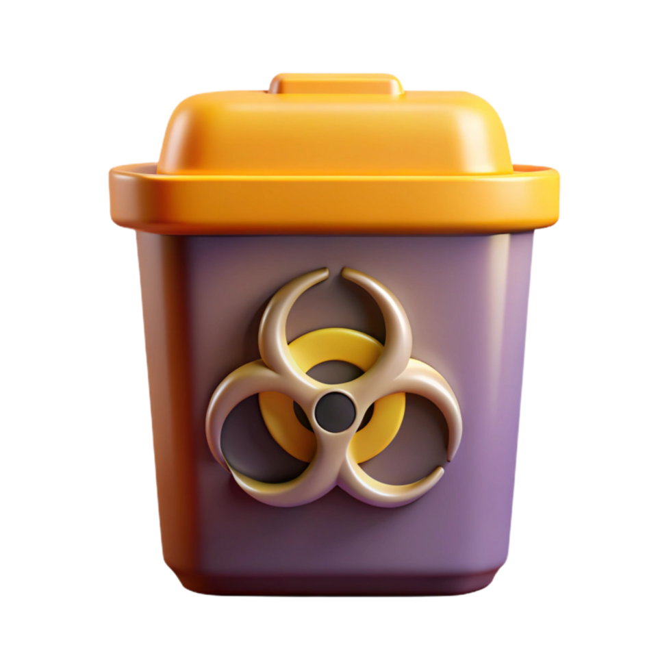 impressive rustic Medical Waste Disposal Icon Biohazard Symbol Isolated genuine png