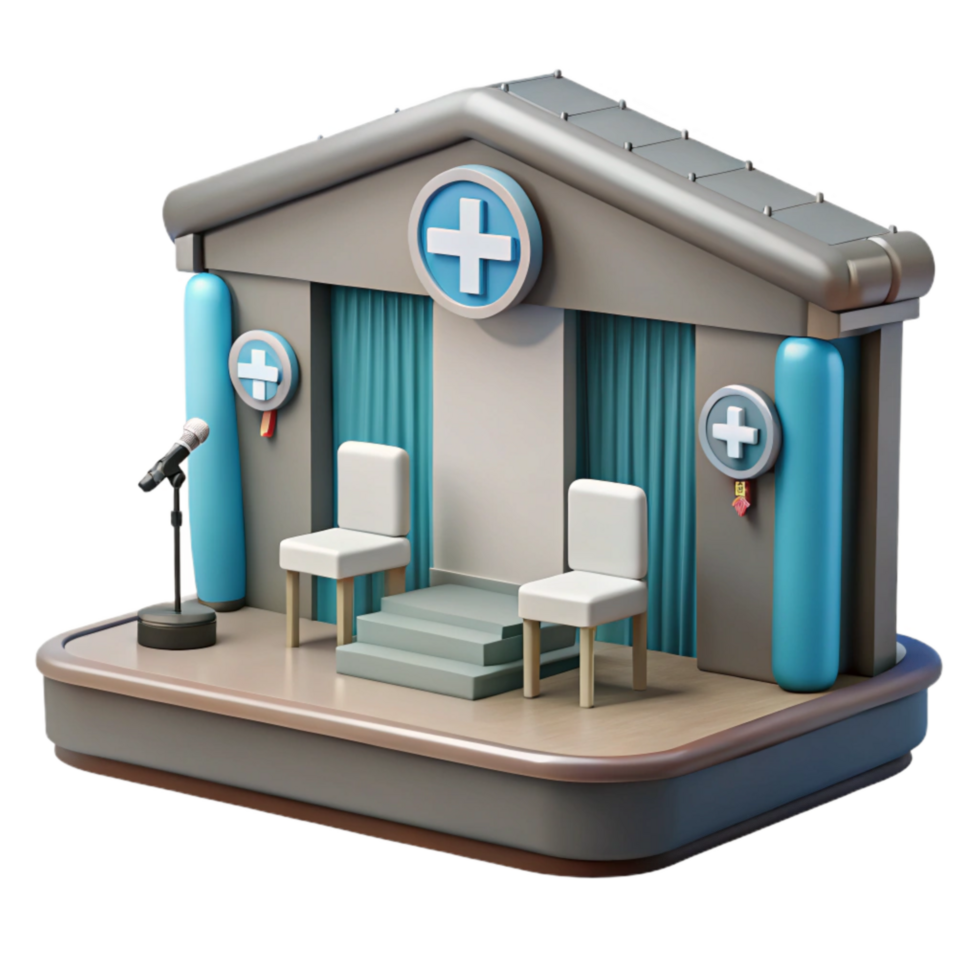 stunning abstract Medical Technology Innovation Conference Stage Isolated high quality png