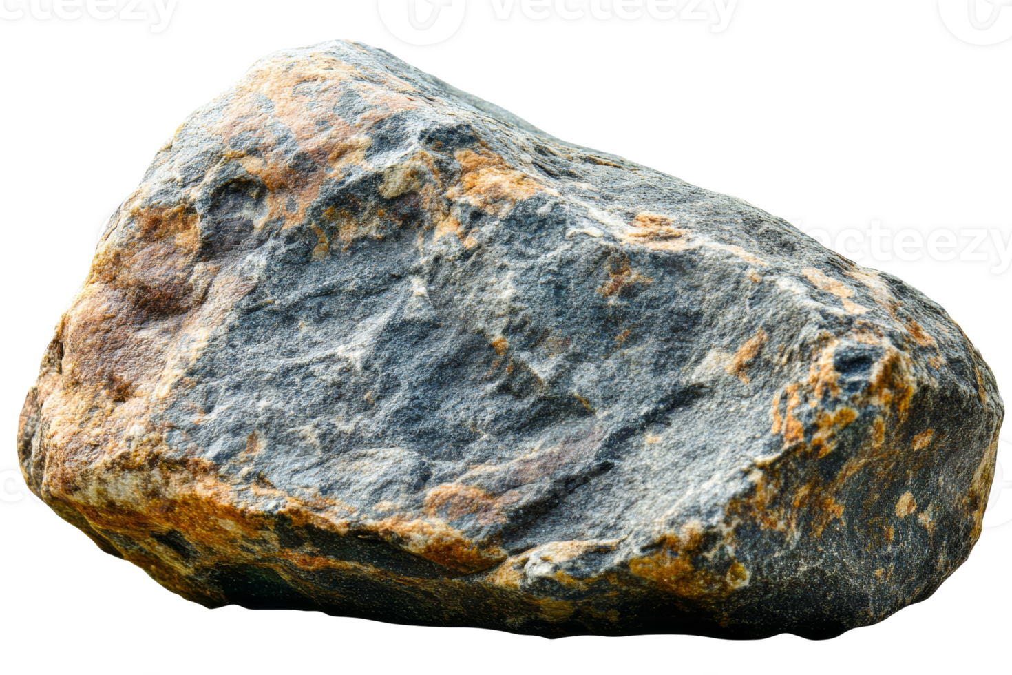 Textured natural stone on transparent background png
