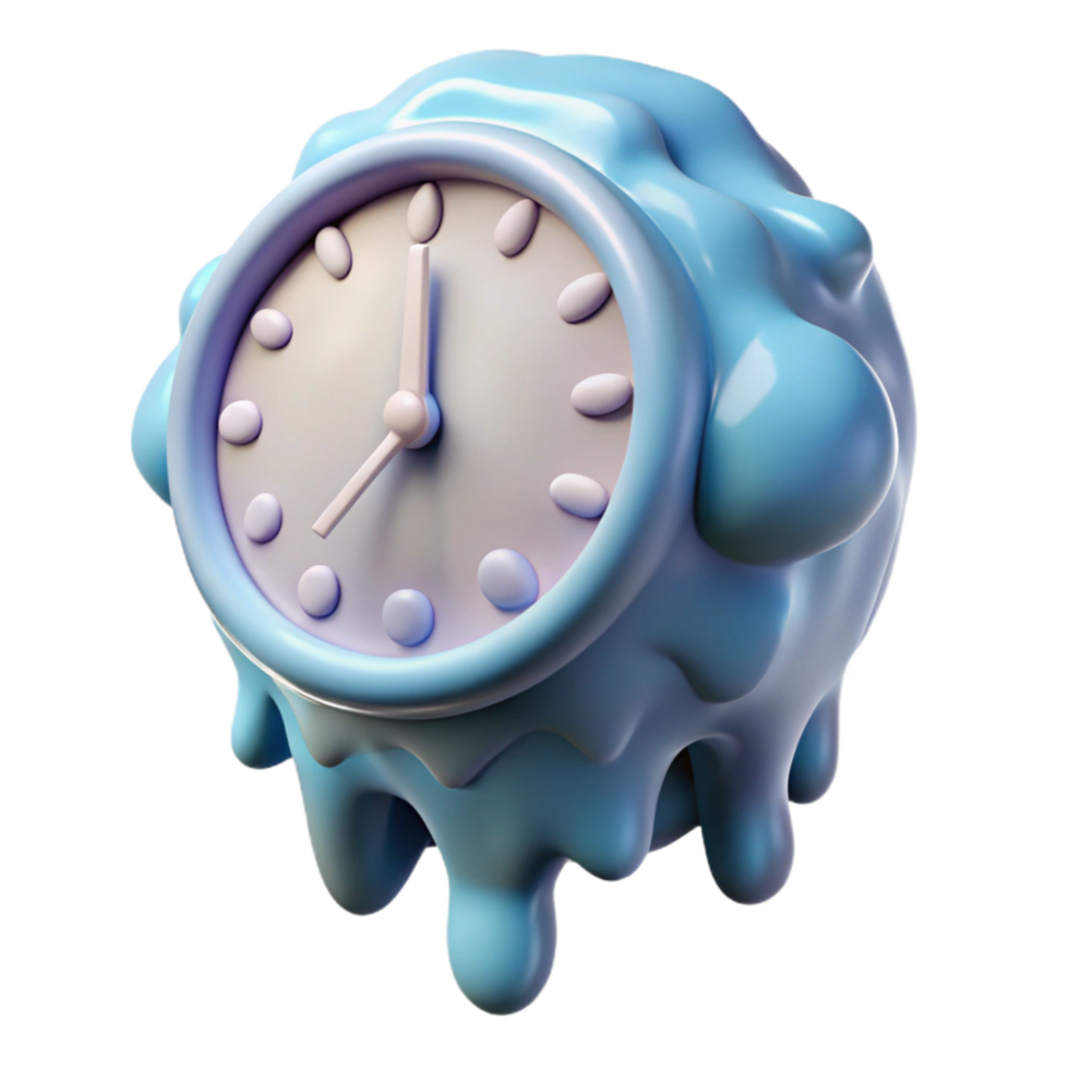 stunning traditional Melting Clock Soft Texture Transparent Background detailed png
