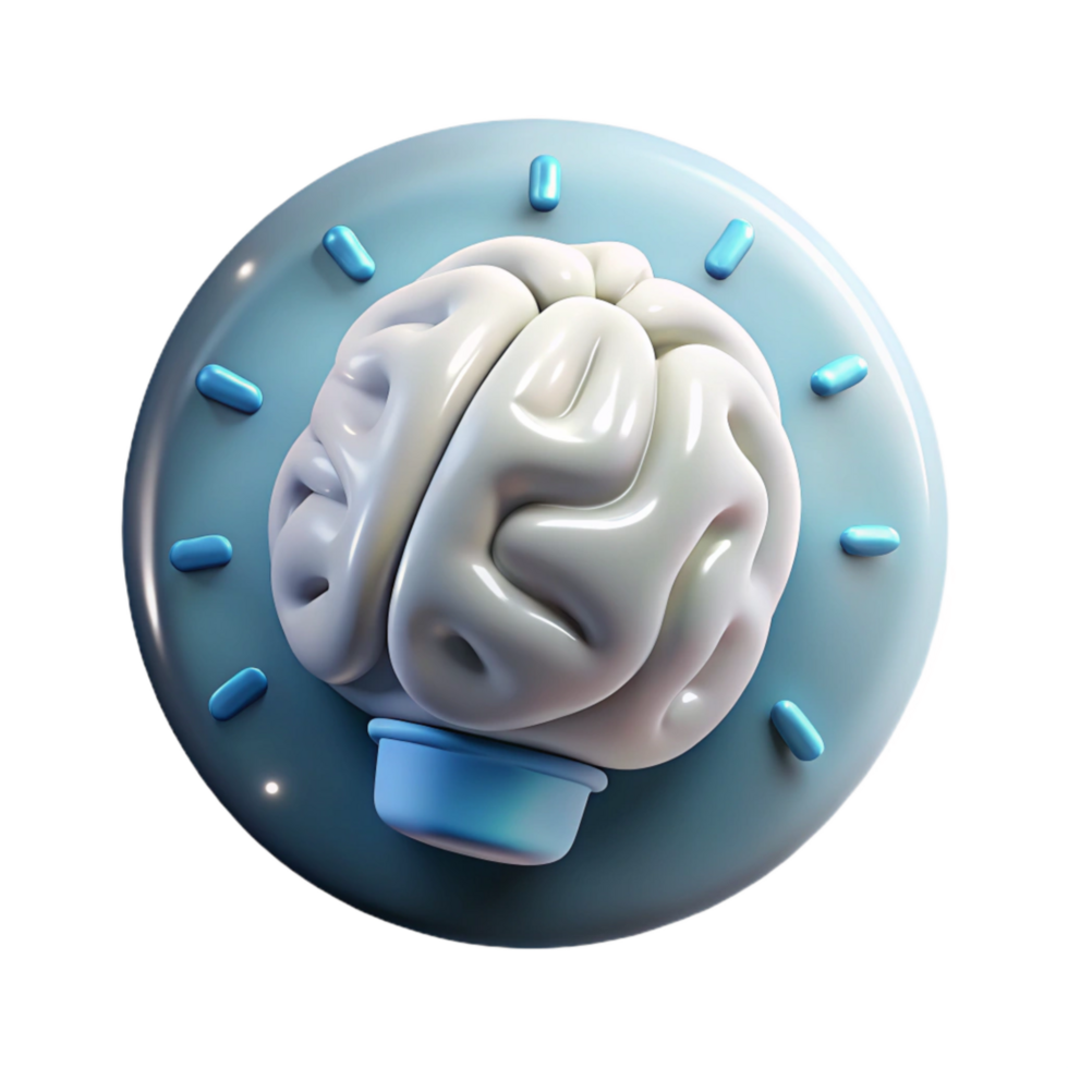 elegant creative Mental Agility Icon Transparent Background with Light Streaks high quality png