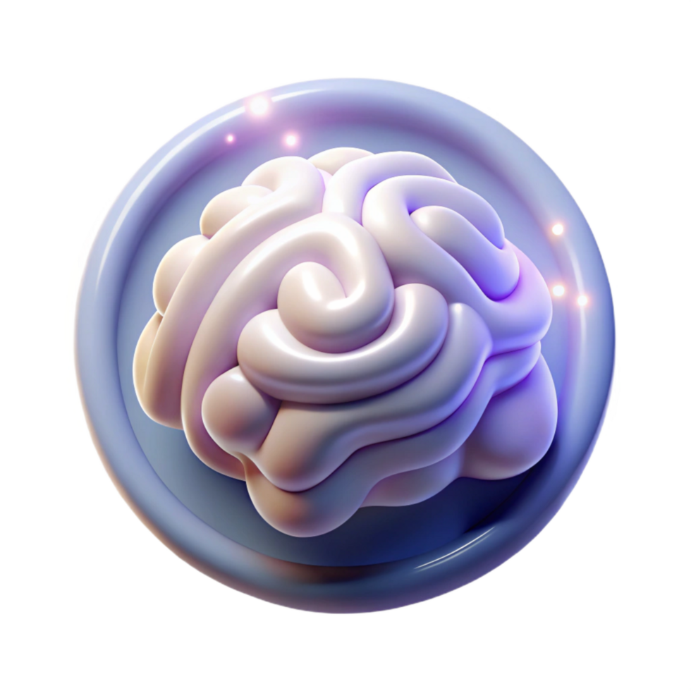 wonderful artistic Mental Agility Icon Transparent Background with Light Streaks png