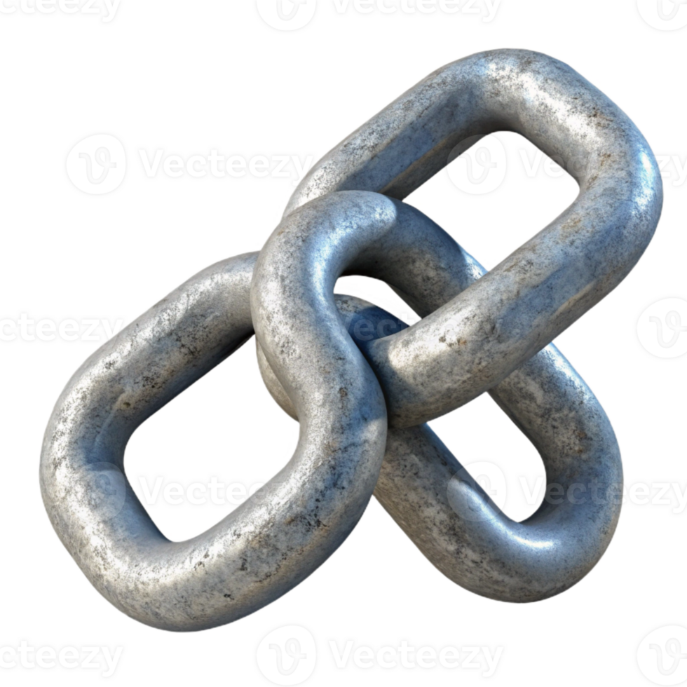 vibrant rustic Metal Chain Links Close Up Cutout Element premium png