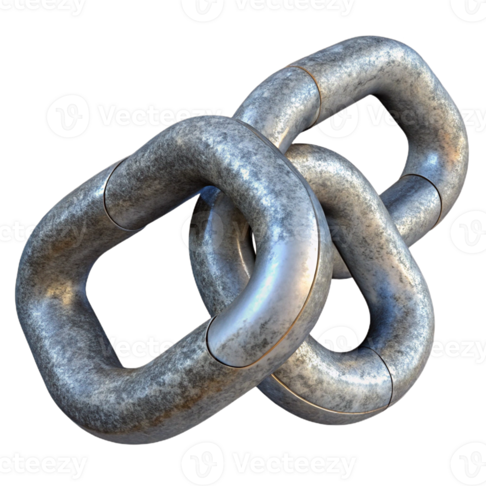 wonderful traditional Metal Chain Links Interlocked Cutout genuine png