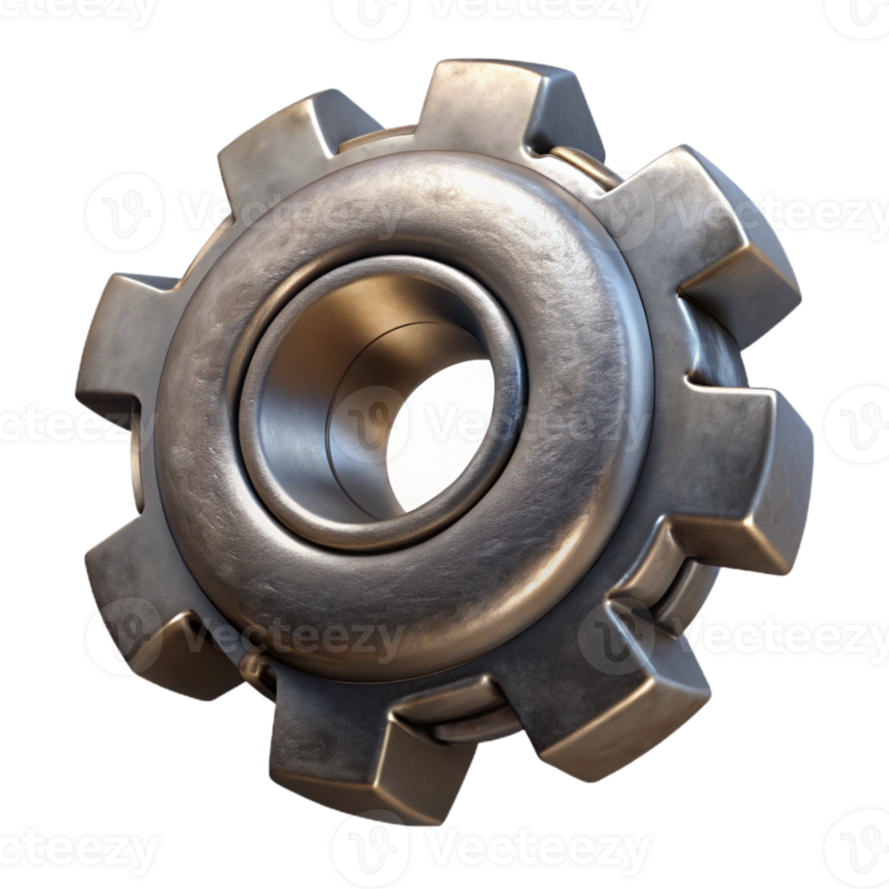 impressive artistic Metal Gear Rotating Rapidly Transparent Background detailed png
