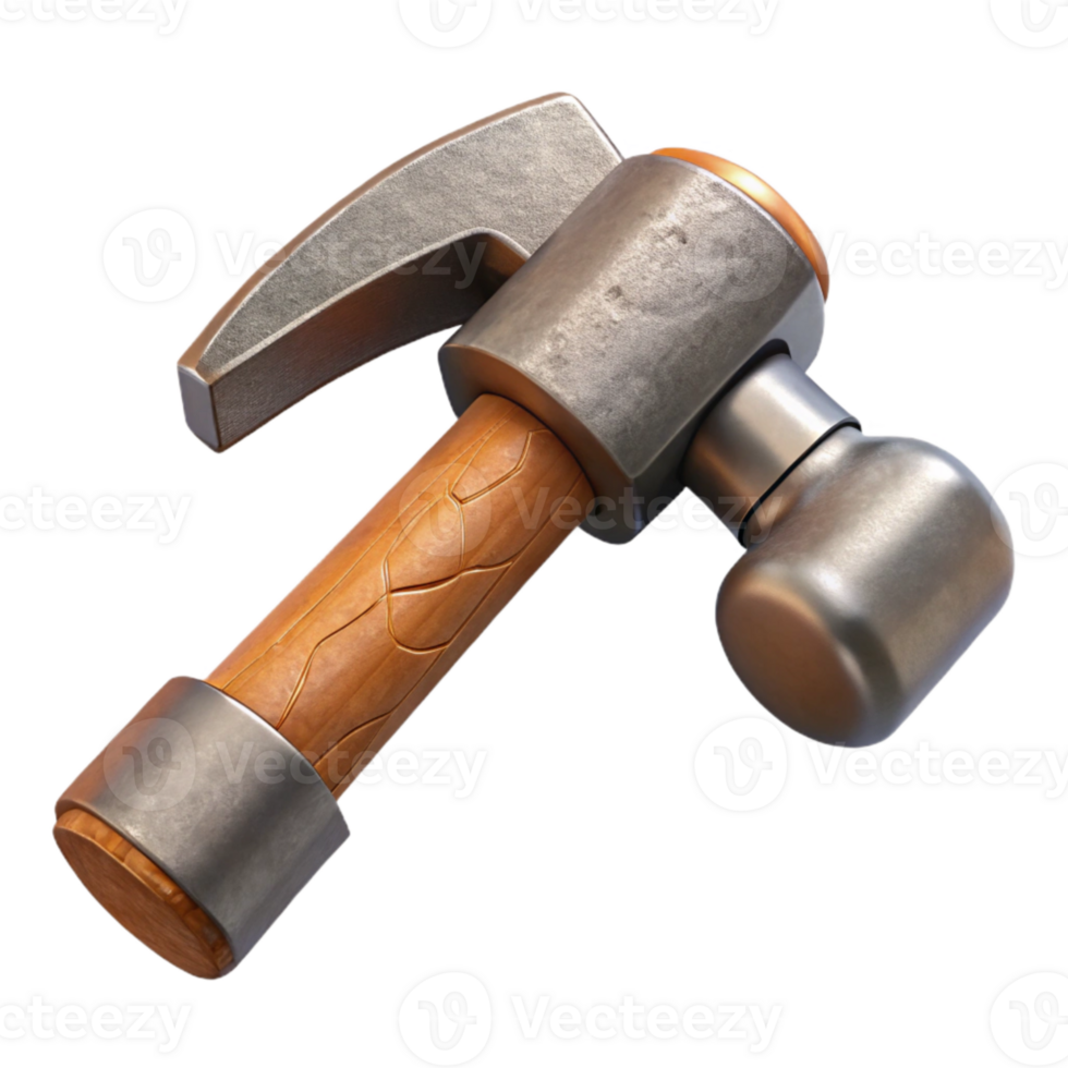 impressive traditional Metal Hammer Tool Isolated Cutout high resolution png