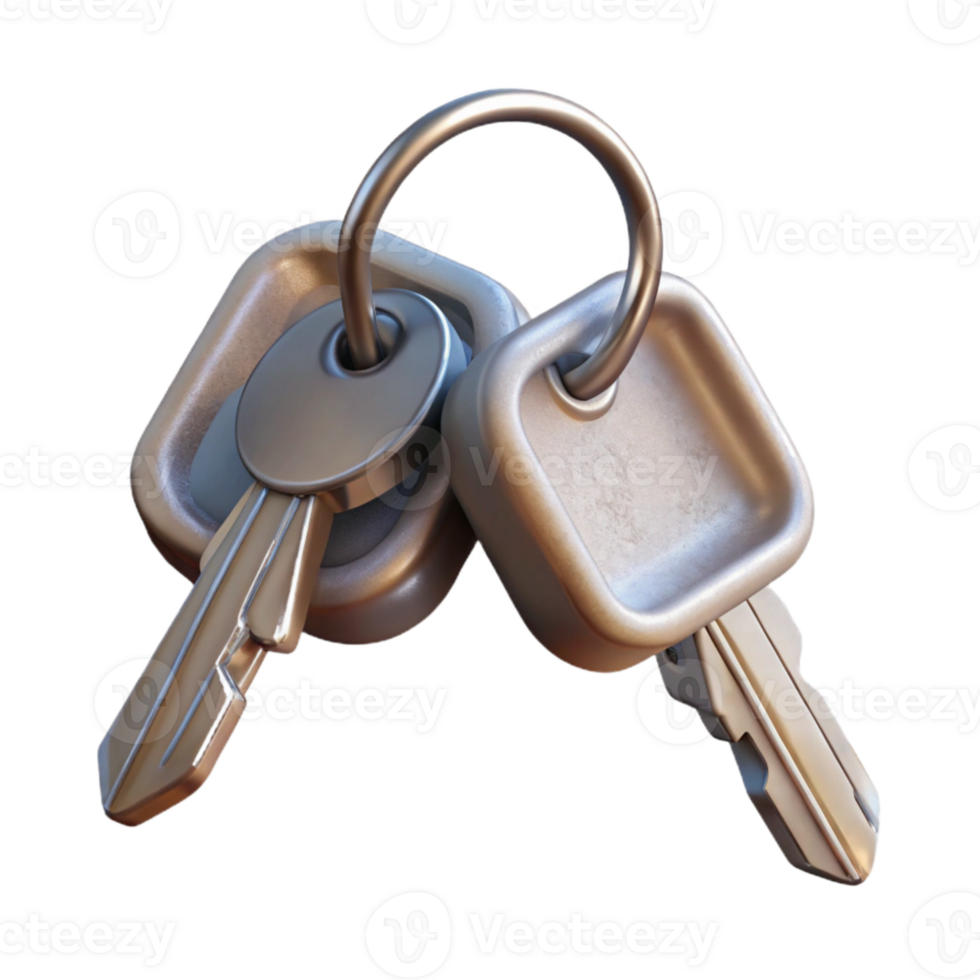vibrant traditional Metal Key Ring Levitating with Keys Transparent premium png