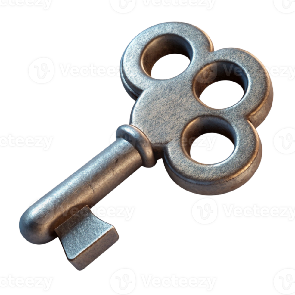 dramatic abstract Metal Key Vintage Design Cutout Element png