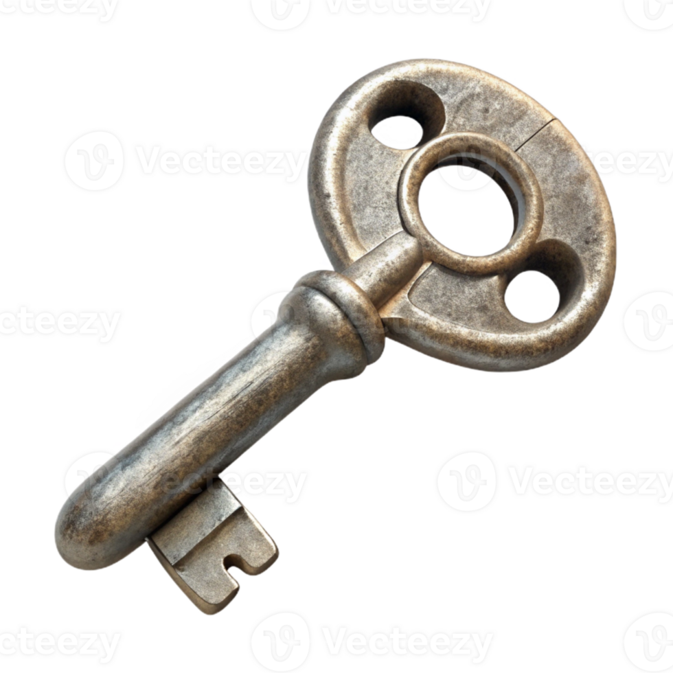 extraordinary traditional Metal Key Vintage Design Cutout Element exclusive png