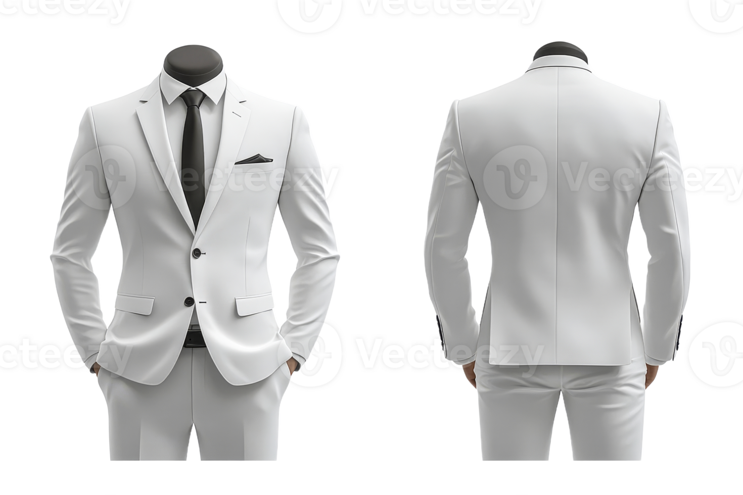 Elegant white suit for formal occasions and events png