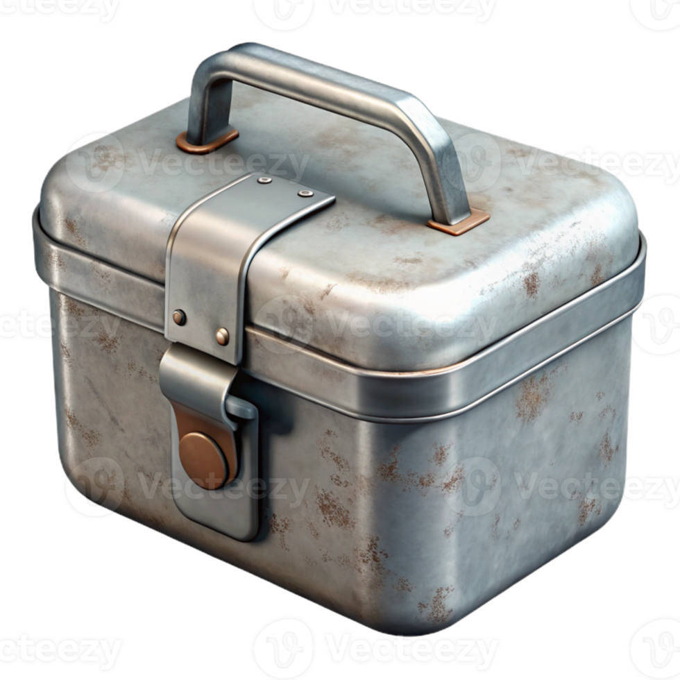 impressive traditional Metal Lunchbox with Compartments Cutout high resolution png