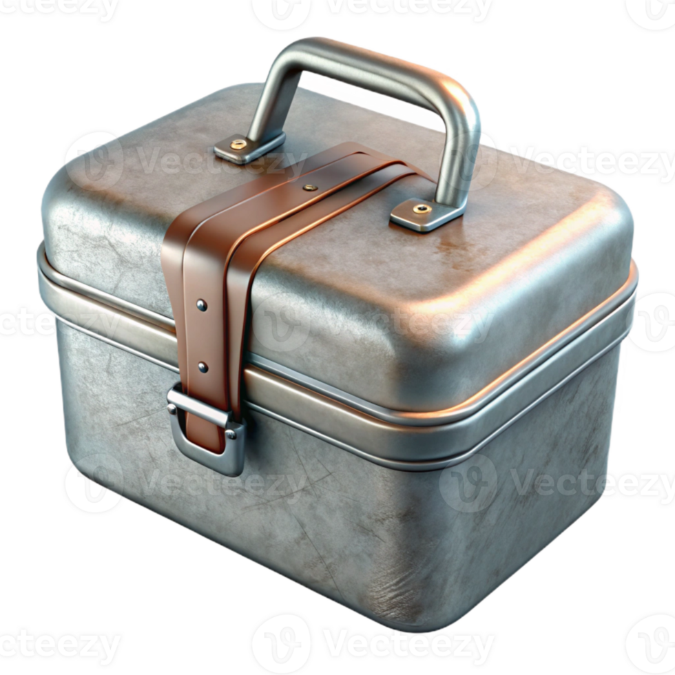 serene creative Metal Lunchbox with Secure Latch Transparent Background genuine png