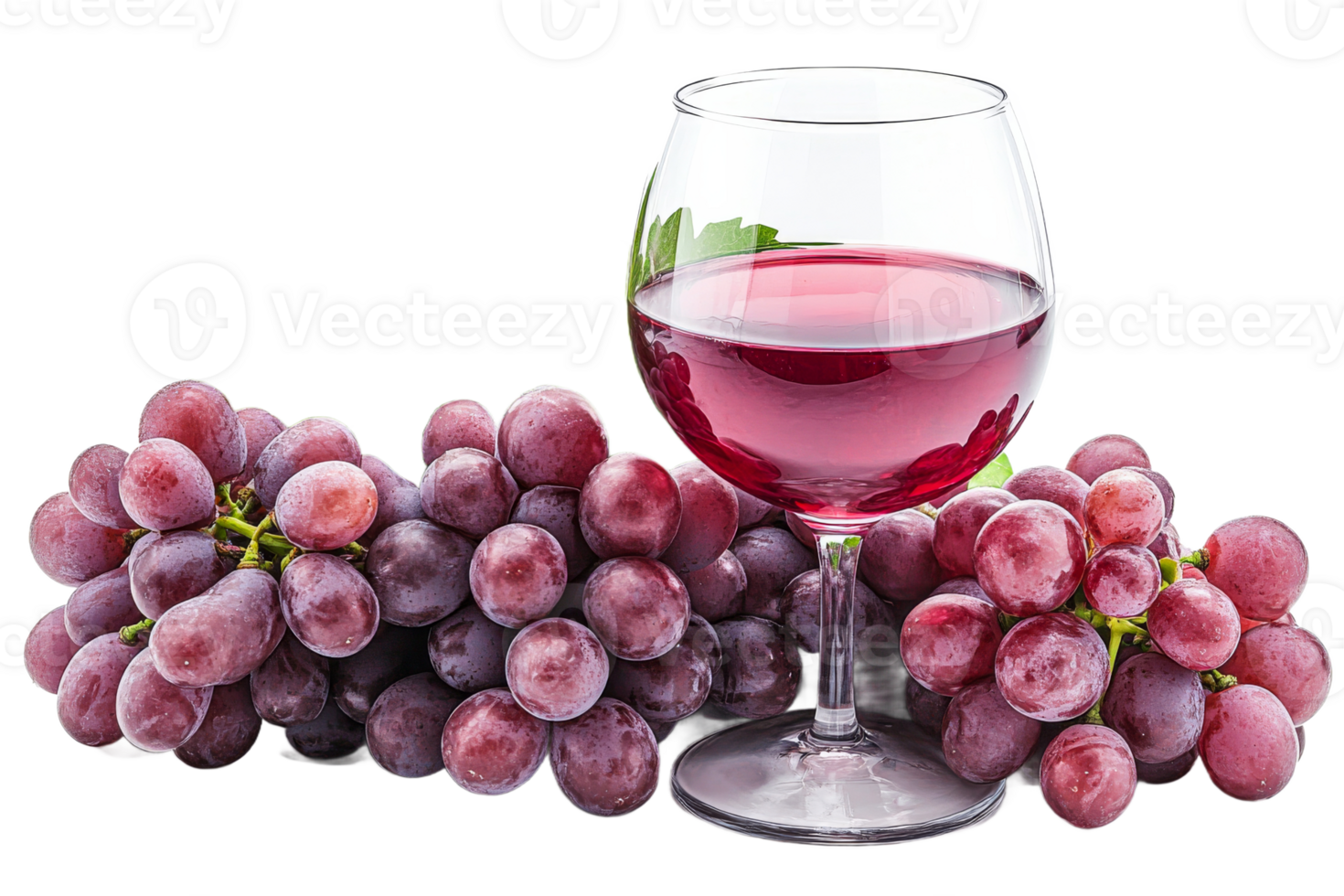 Red juice and fresh grapes on clear background png