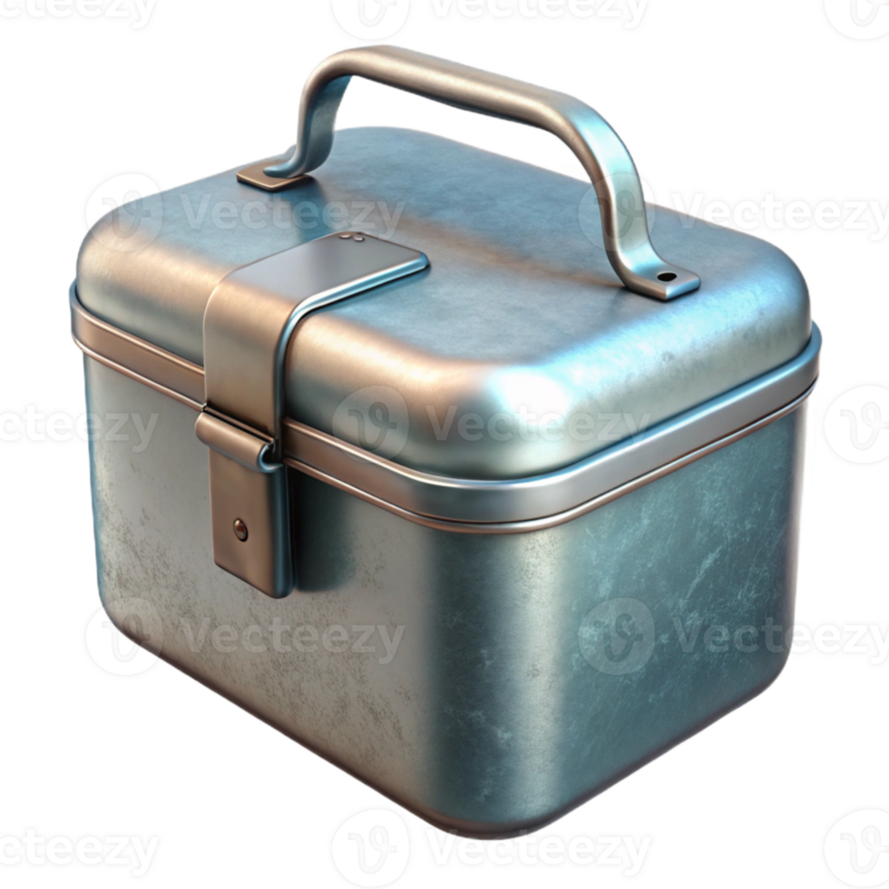 beautiful contemporary Metal Lunchbox with Simple Design Transparent premium png
