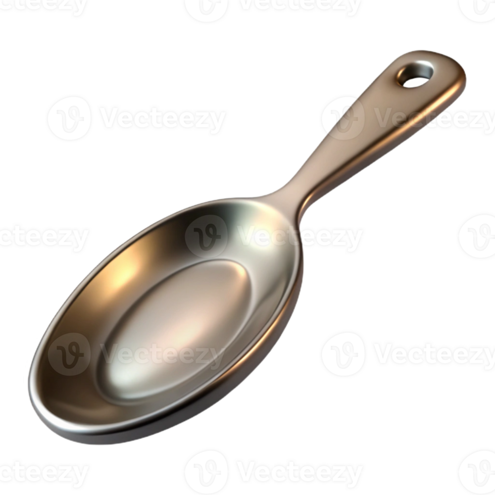 serene rustic Metal Spoon Polished Finish Cutout detailed png