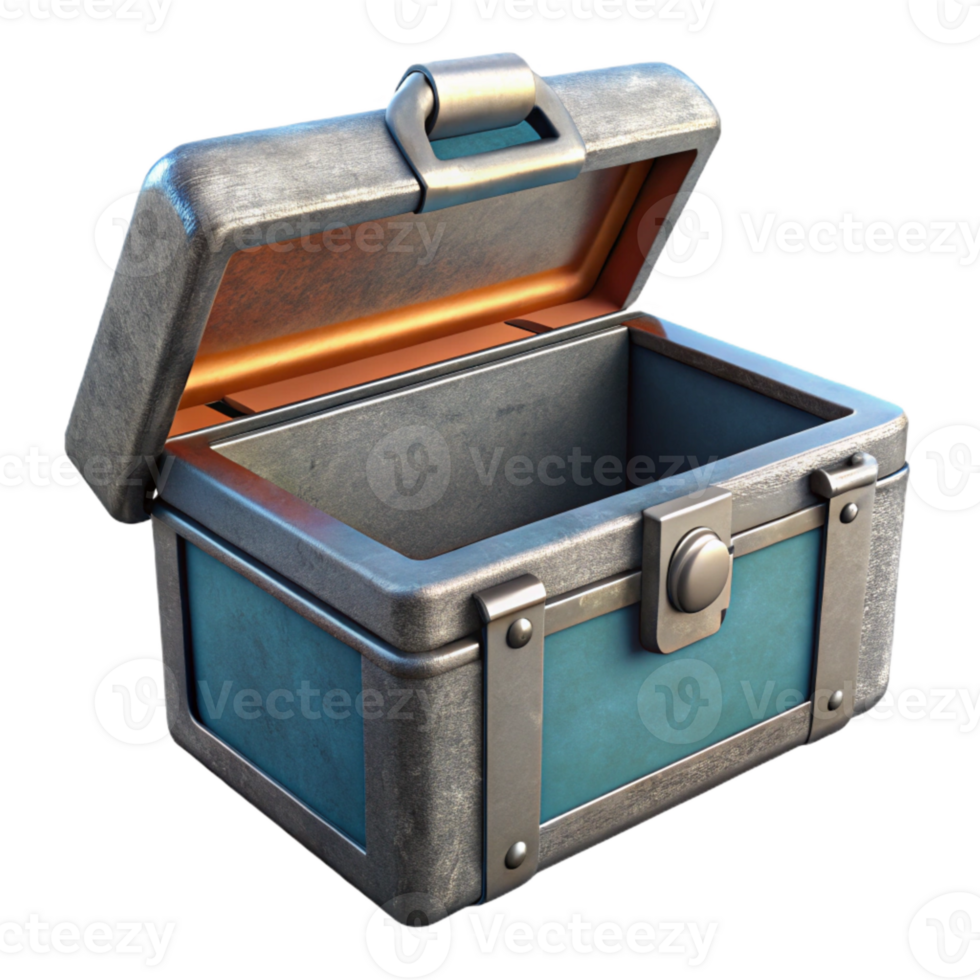 dramatic classic Metal Toolbox Open Lid Cutout genuine png