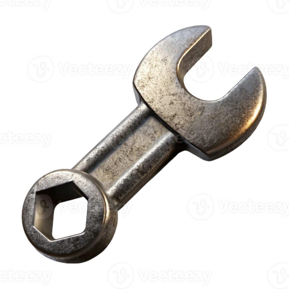 impressive contemporary Metal Wrench Tool Isolated Cutout Element authentic png