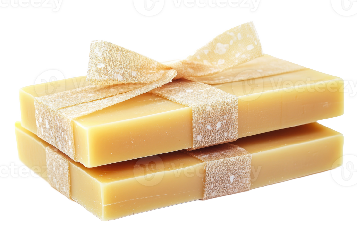 Soap bars wrapped in ribbon on clear background png