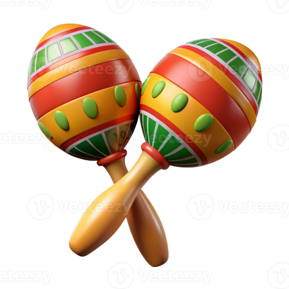 serene classic Mexican Maracas Isolated on White Cutout exclusive png