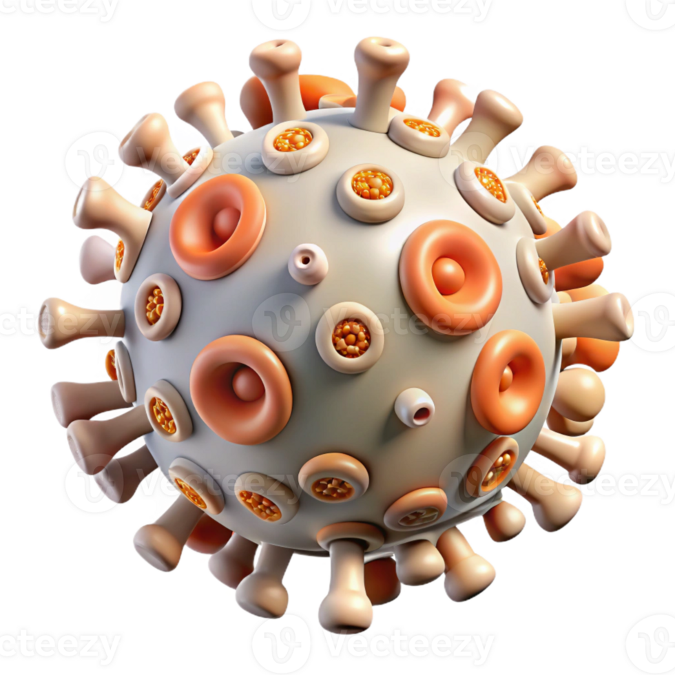 elegant abstract Microbe Colony Pattern Detailed View Cutout Element detailed png