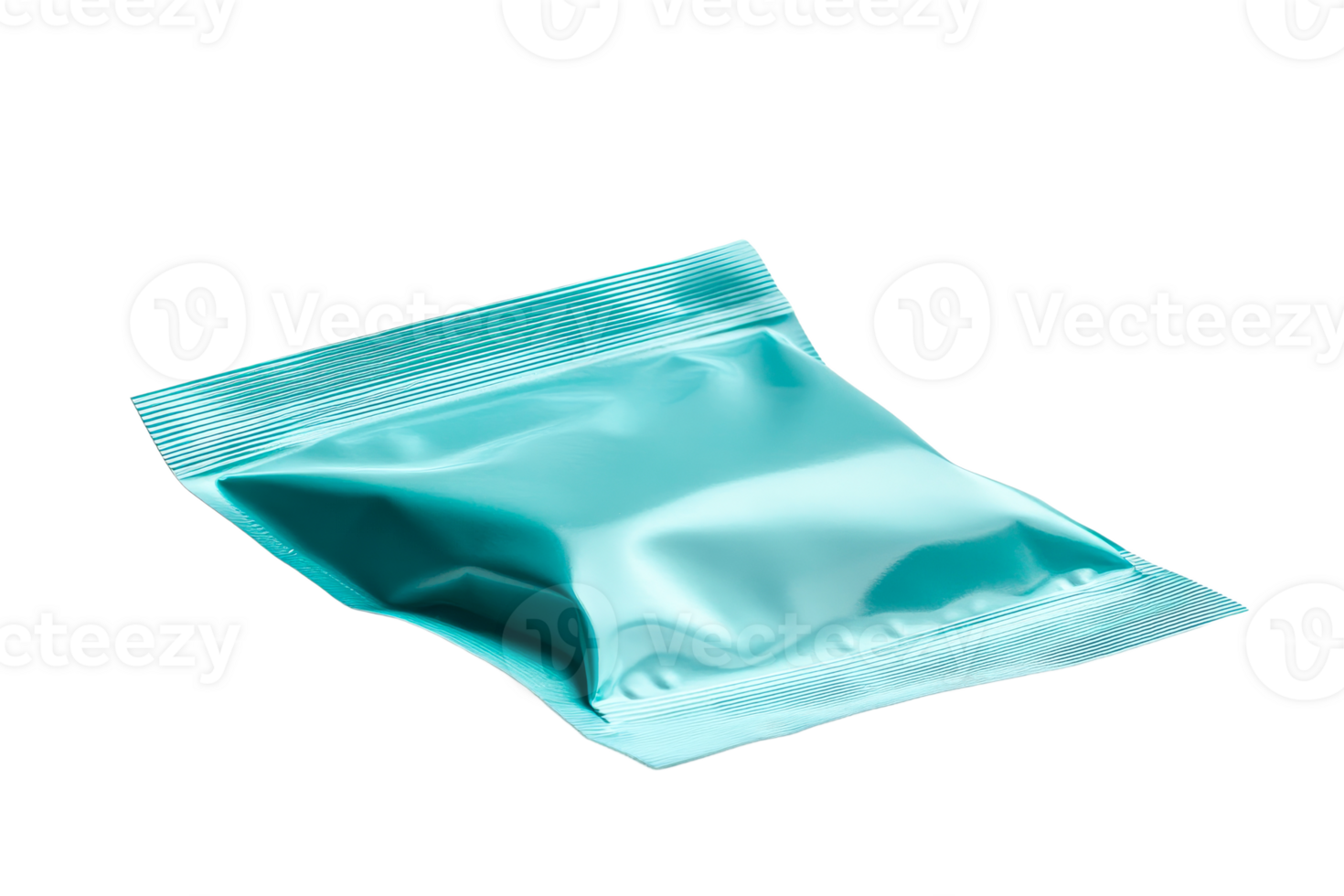 Bright teal packaging with a smooth surface and no label png