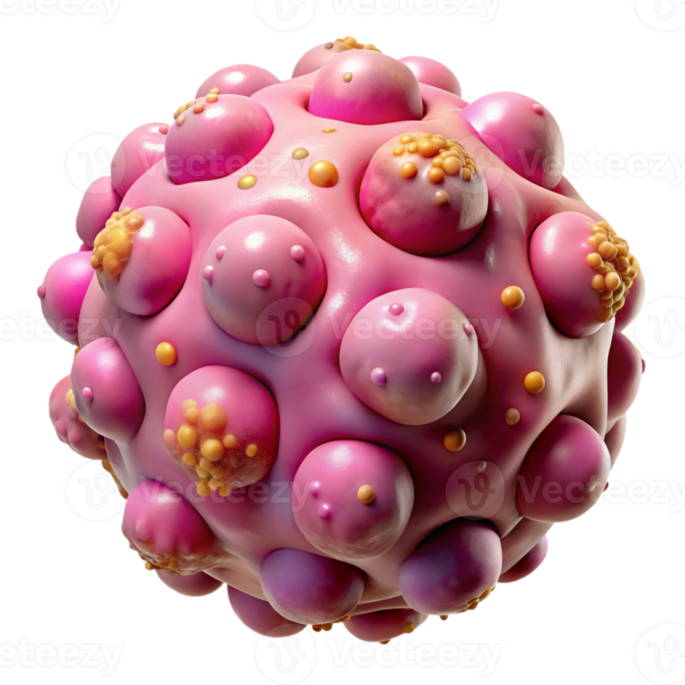 vibrant rustic Microbial Colony Formation Microscopic Pink Tint Isolated detailed png