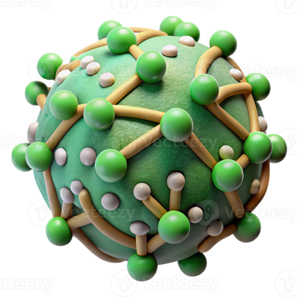 beautiful abstract Microbial Colony Formation Green Lines Cutout high resolution png