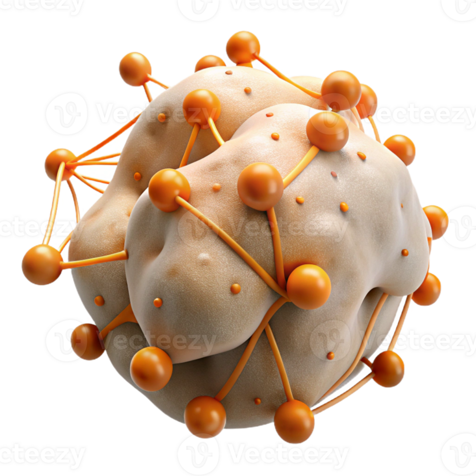 beautiful classic Microbial Colony Formation Orange Lines Isolated premium png