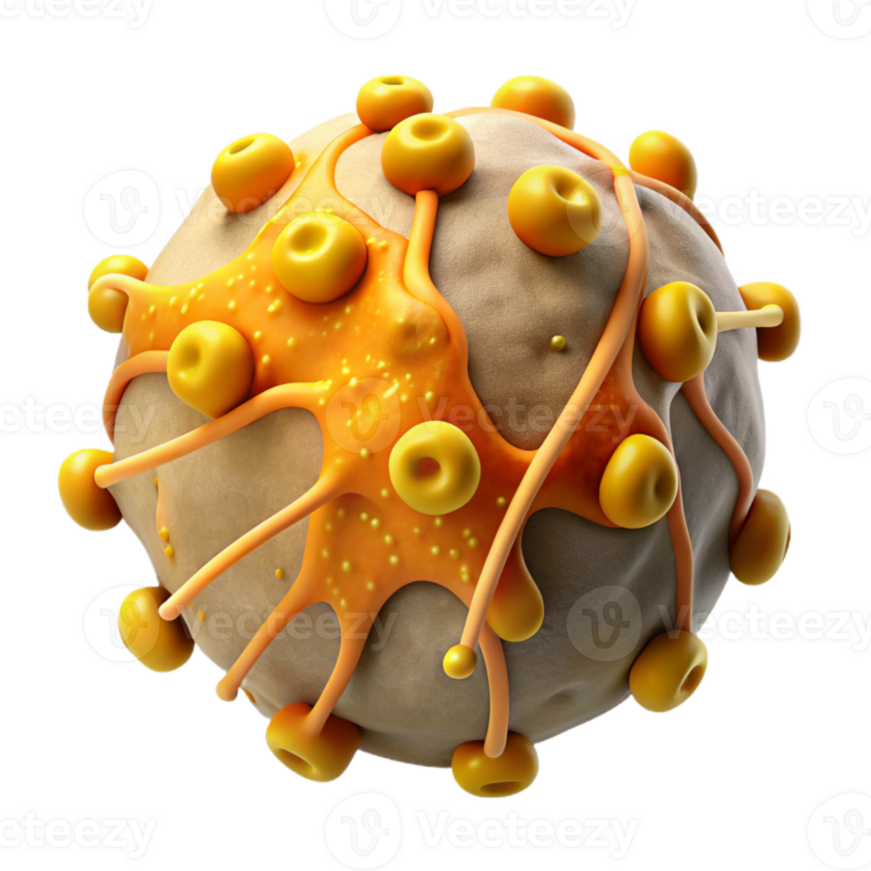 wonderful abstract Microbial Colony Formation Yellow Spots Cutout professional png