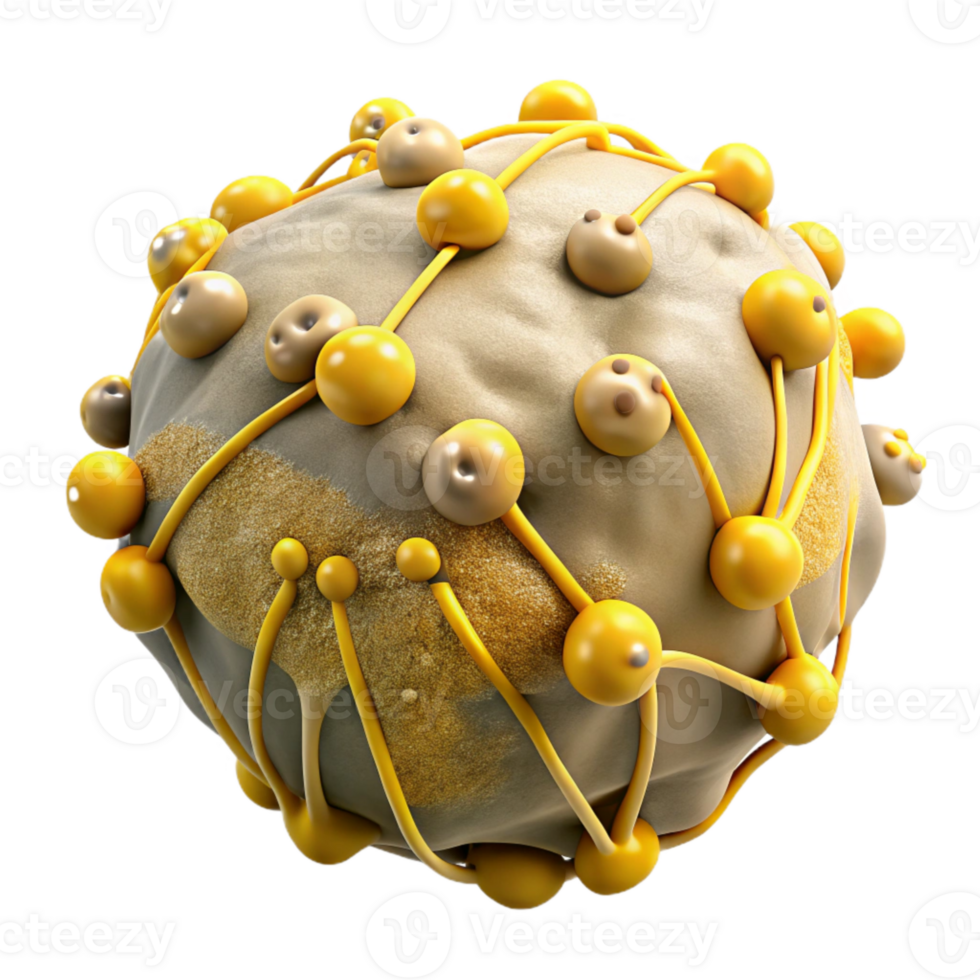 stunning creative Microbial Colony Formation Yellow Spots Cutout professional png