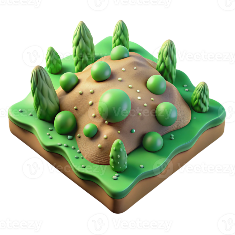 magnificent creative Microbial Landscape Green Topography Transparent Background original png