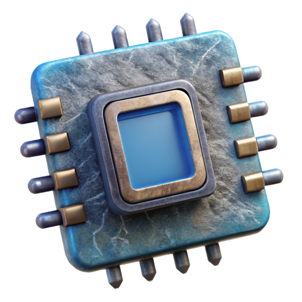 elegant abstract Microchip with Integrated Circuit Cutout professional png